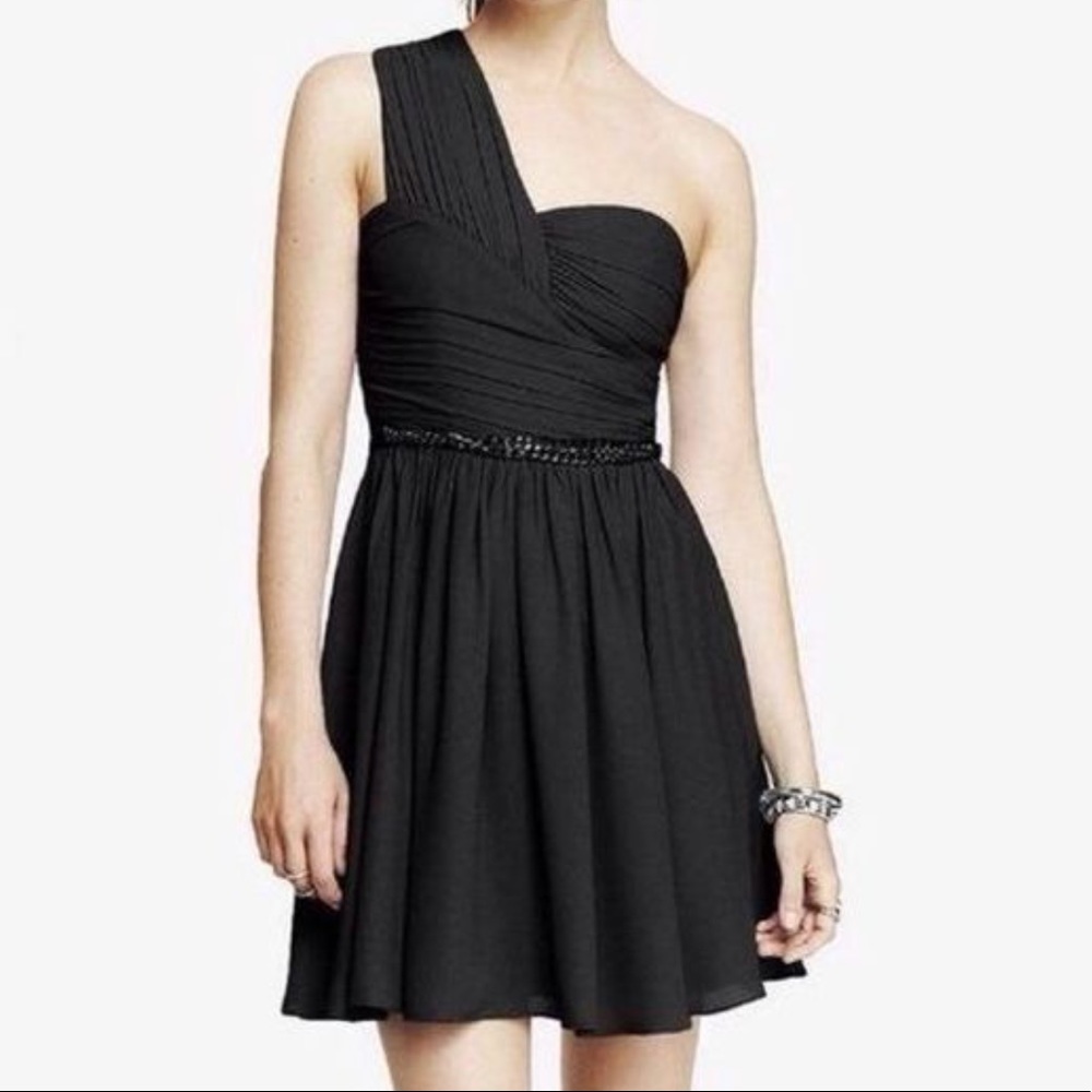 One-Shoulder Black Dress from Express ✨✨